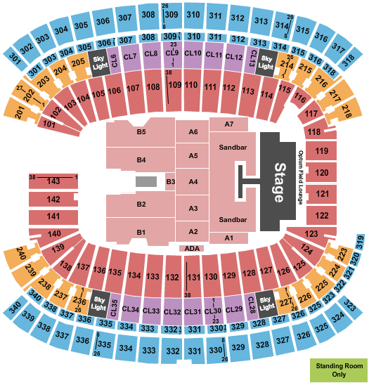 Gillette Stadium Zac Brown Band Seating Chart